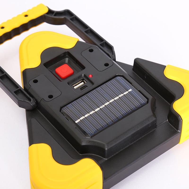 Triangle D'alerte Torche LED 10W Multifonctionnelle Chargé Avec L'énergie Solaire HB-6609 - الصورة 4