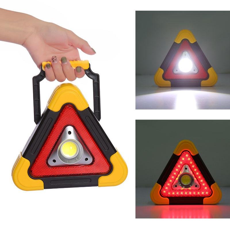 Triangle D'alerte Torche LED 10W Multifonctionnelle Chargé Avec L'énergie Solaire HB-6609 - الصورة 6