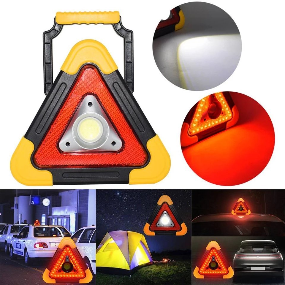 Triangle D'alerte Torche LED 10W Multifonctionnelle Chargé Avec L'énergie Solaire HB-6609 - الصورة 7