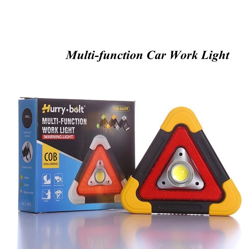 Triangle D'alerte Torche LED 10W Multifonctionnelle Chargé Avec L'énergie Solaire HB-6609 - الصورة 8
