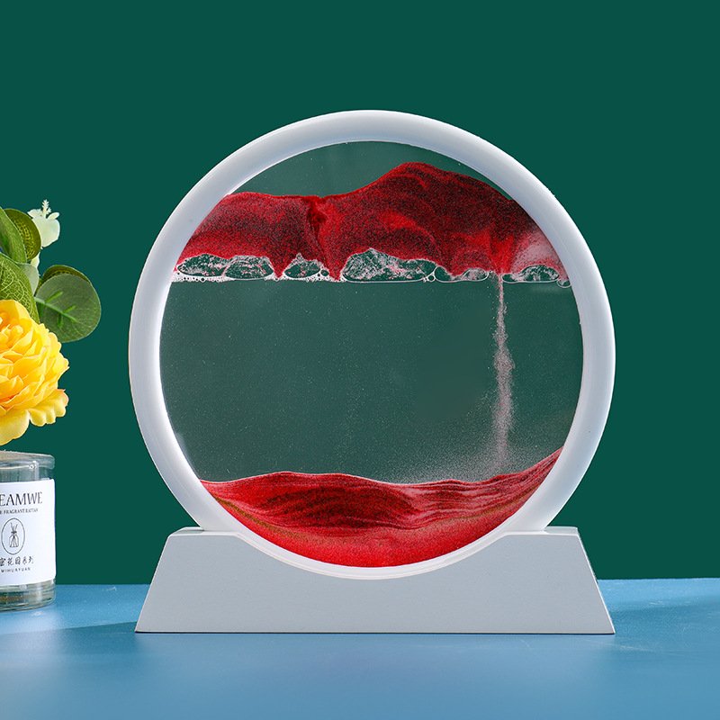 Sablier 3D en Verre rond 12 pouces pour la décoration de la maison