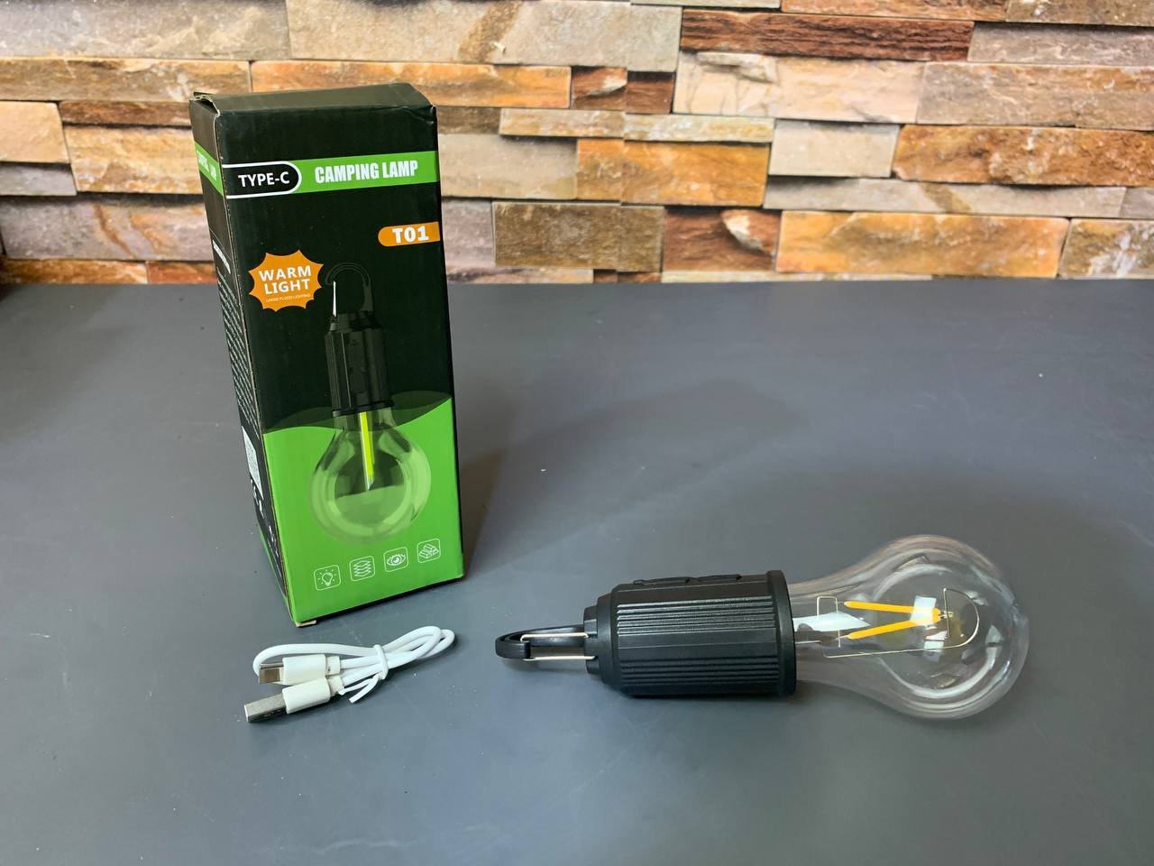 Lampe de Camping Portable étanche rechargeable 3 modes d'éclairage T01