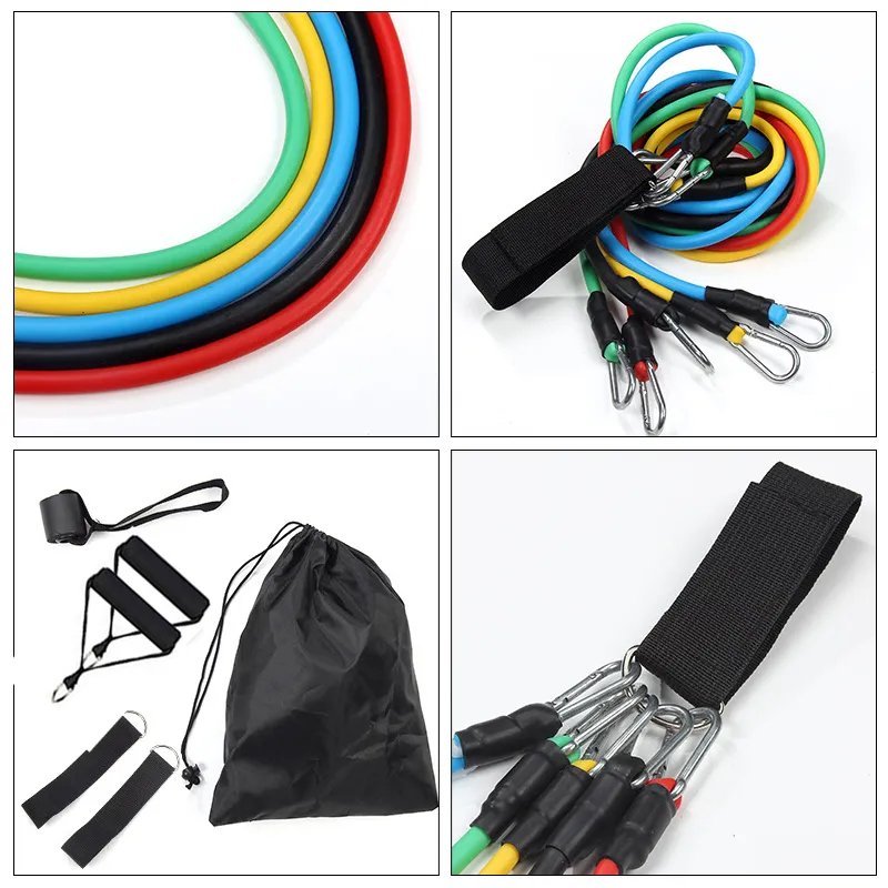 Ensemble de bandes de résistance 11 pcs équipement de Sports à domicile