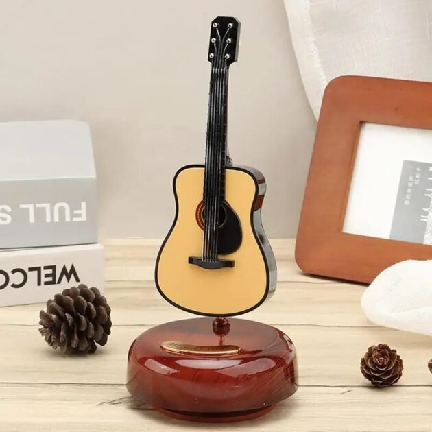 Mini instrument de musique rétro GUITARE, boîte à musique Décoration