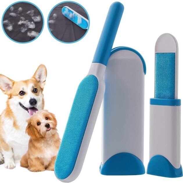 Brosse double face pour enlever les poils d’animaux, la poussière et les peluches, vêtements, meubles, canapé, tapis – فرشاة لإزالة شعر الحيوانات الأليفة والغبار والوبر