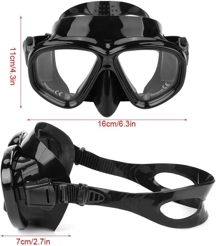 Kit de Snorkeling Masque en Verre Trempé Anti-Fuite et Tuba Flexible Grand Diamètre - طقم قناع الغوص أنبوب تنفس مرن