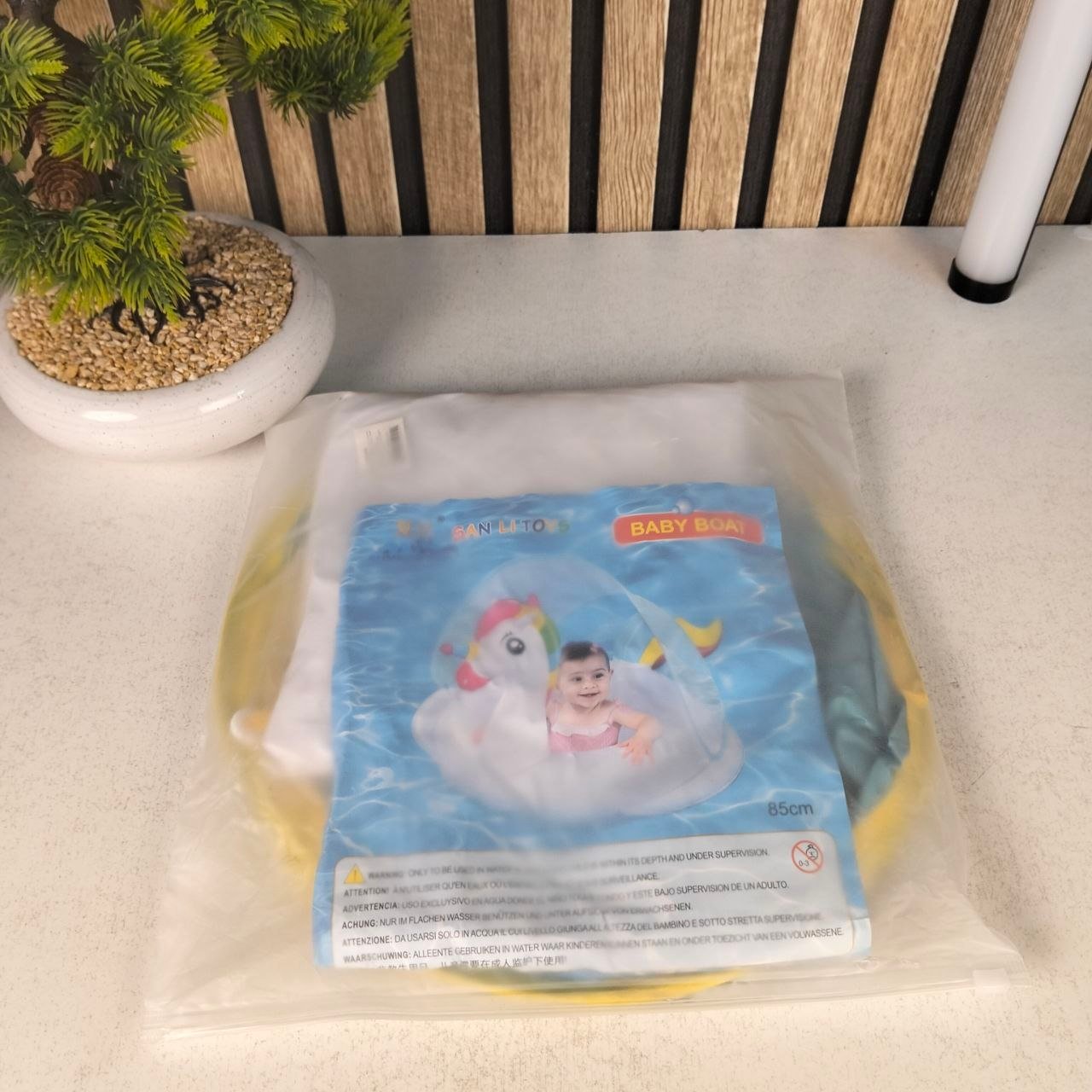 Bouée Flotteur Licorne pour Bébé avec Parasol Anti-UV - عوامة المسبح للأطفال بتصميم وحيد القرن مع مظلة حماية