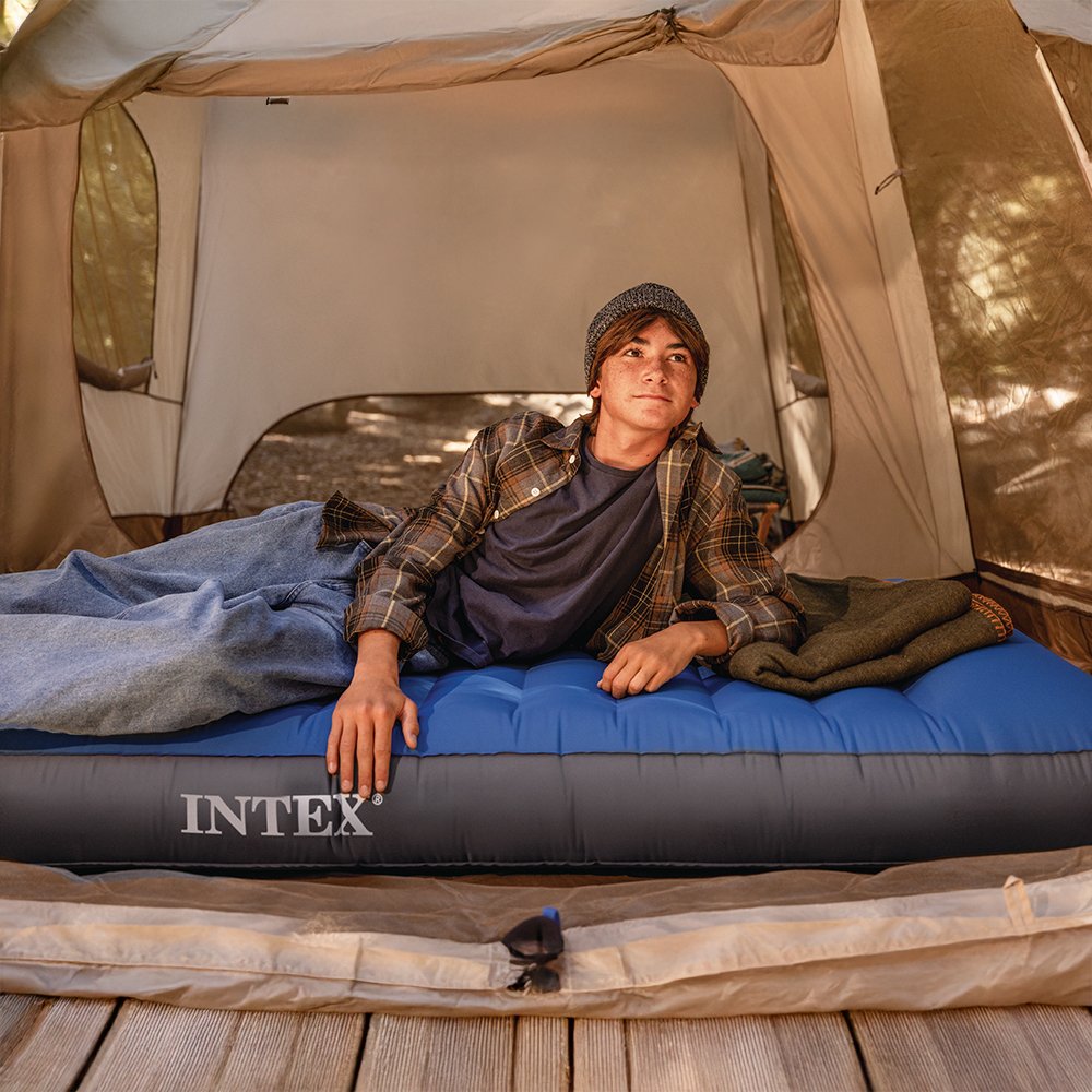 Matelas de Camping Intex TruAire Twin Technologie Fiber-Tech avec Pompe USB150 - فرشة التخييم الهوائية الفاخرة مع مضخة ومسند رأس
