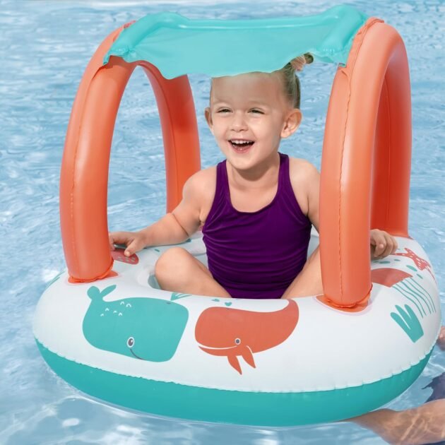 Bateau Gonflable pour Enfants Bestway 34203 Avec Pare-Soleil Amovible - قارب أطفال منفوخ مع مظلة واقية من الشمس