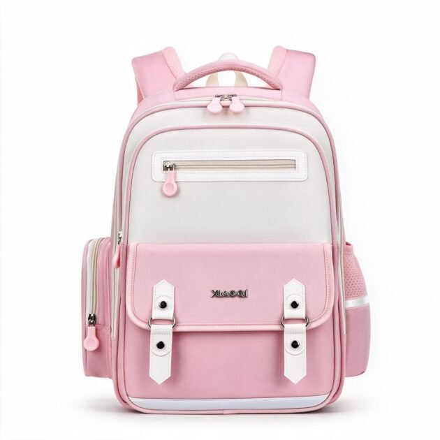 Sac à Dos Scolaire Style Kawaii Grand Volume Tissu Imperméable ROSE SACKDS08RS - حقيبة مدرسية بتصميم كاوايي