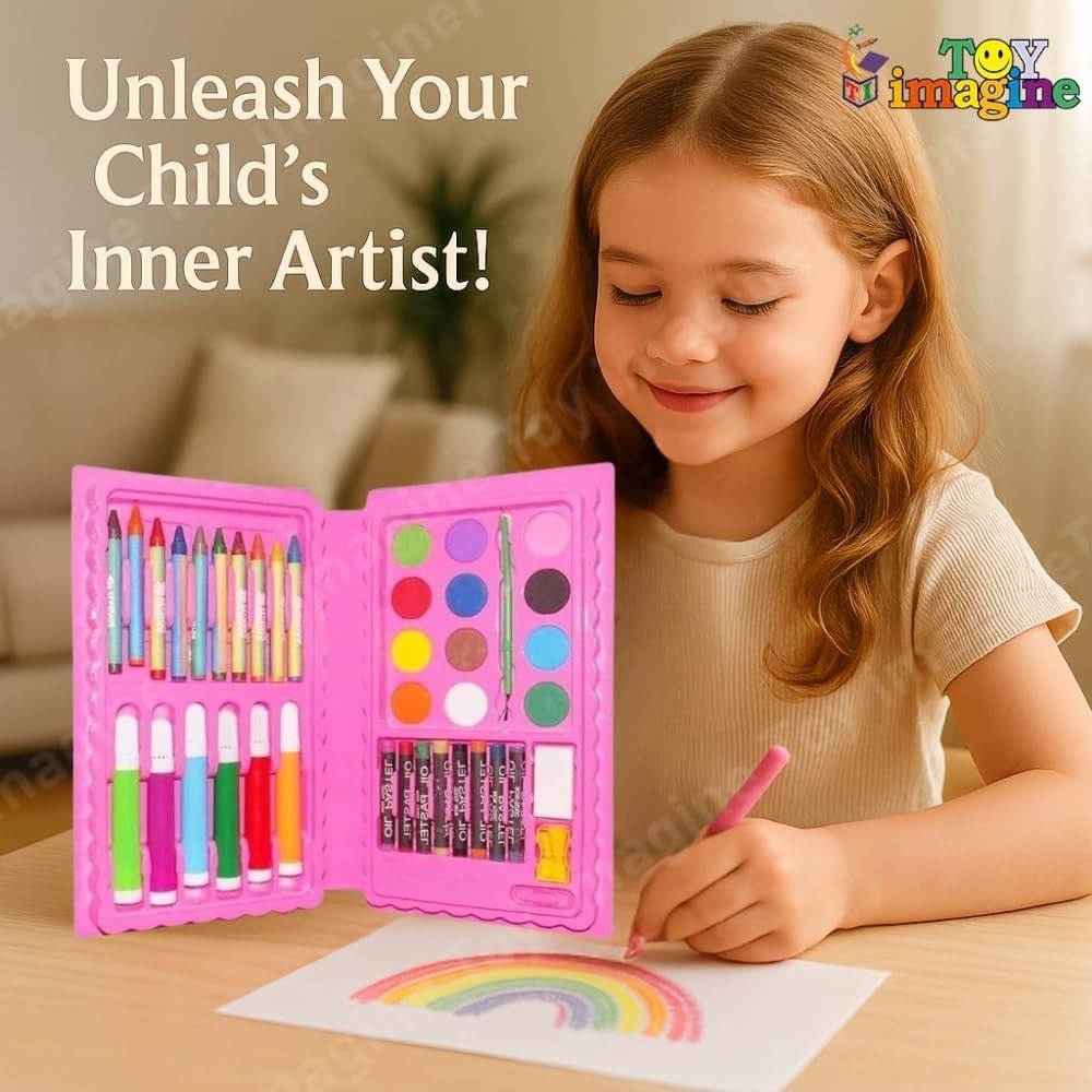 Kit d'Art Complet Peinture pour Enfants 42Pcs - علبة أدوات الرسم والتلوين الشاملة للأطفال مع حقيبة محمولة
