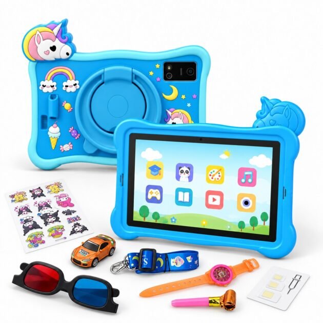 Tablette Éducative Pour Enfants 7 Pouces  Android, 4G 256GB 12GB RAM - تابلت أطفال تعليمية 7 بوصة
