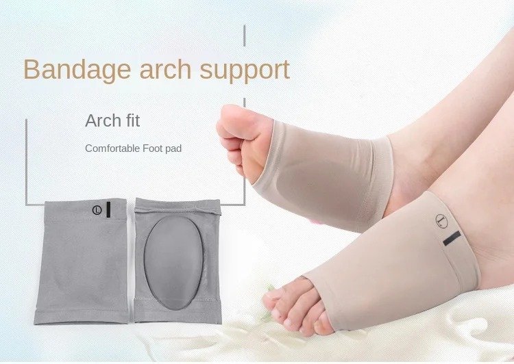 Paire Semelles de pied Soutien de la voûte plantaire en silicone pour fasciite plantaire orthopédique