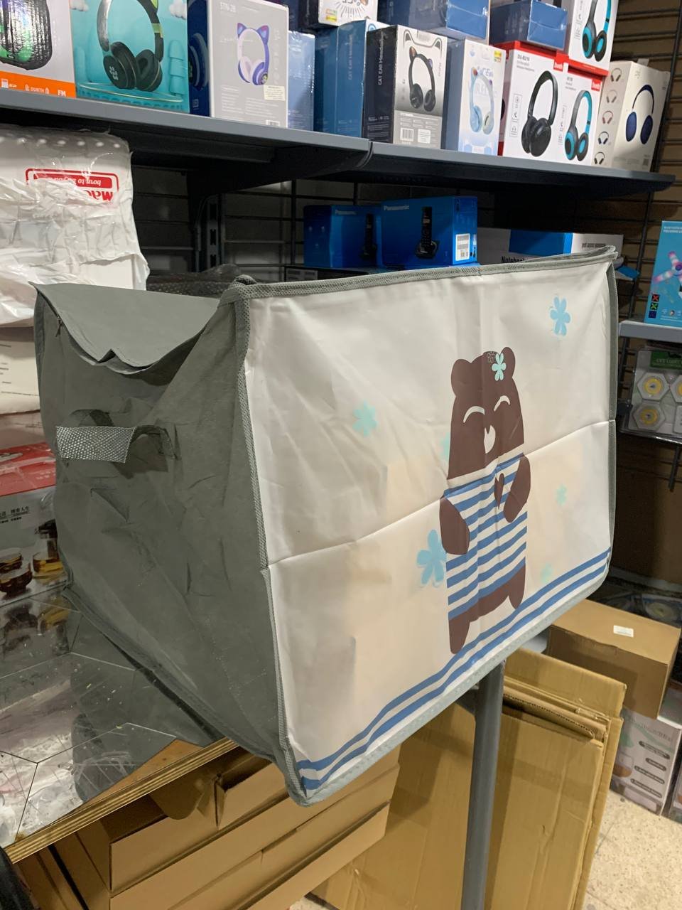 Pack 2 Sac de rangement Pliable pour vêtements à motifs de dessins animés Grande capacité - طقم2 قطع حقيبة تخزين ذات سعة كبيرة لللحاف والملابس