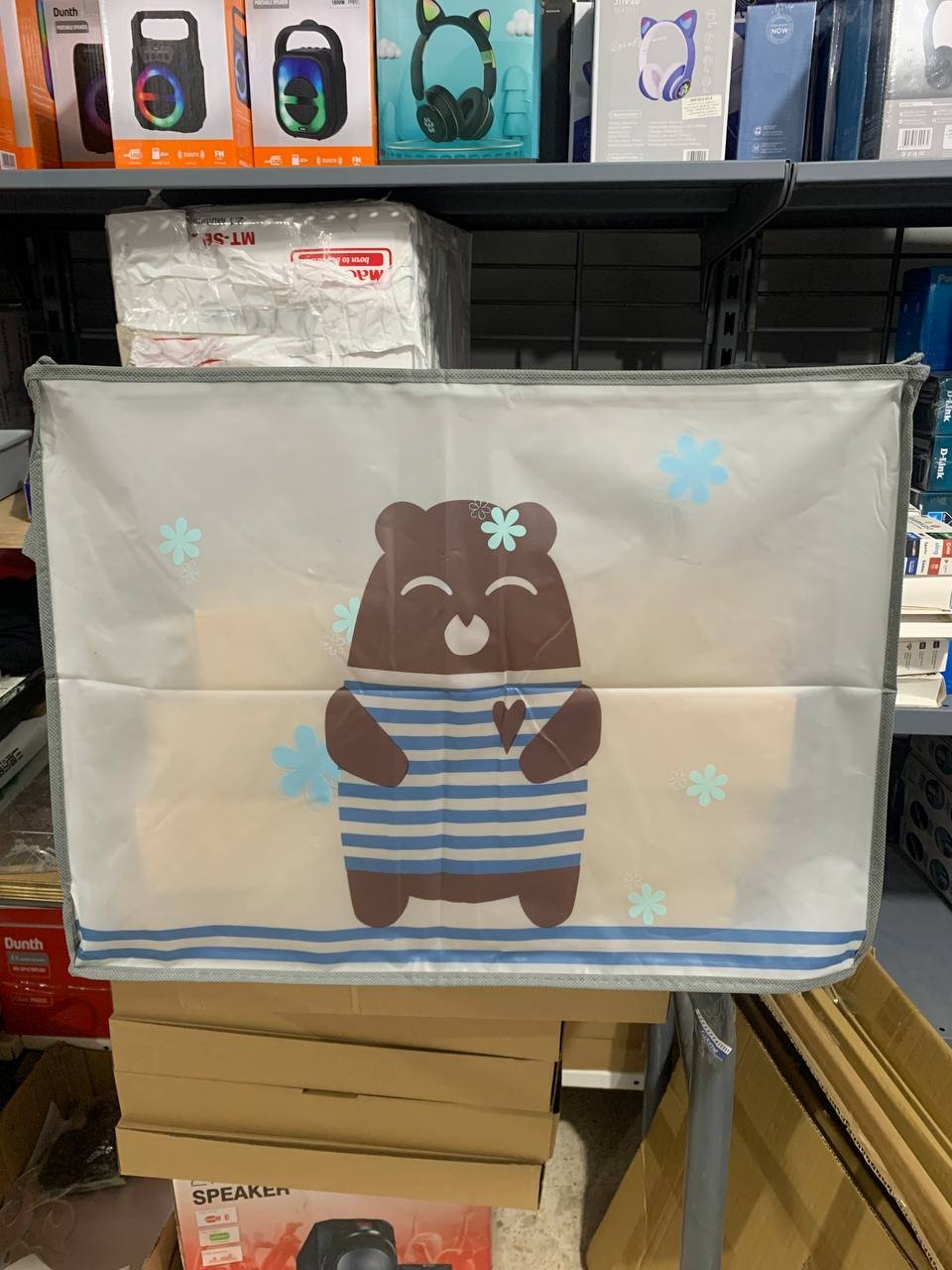 Pack 2 Sac de rangement Pliable pour vêtements à motifs de dessins animés Grande capacité - طقم2 قطع حقيبة تخزين ذات سعة كبيرة لللحاف والملابس