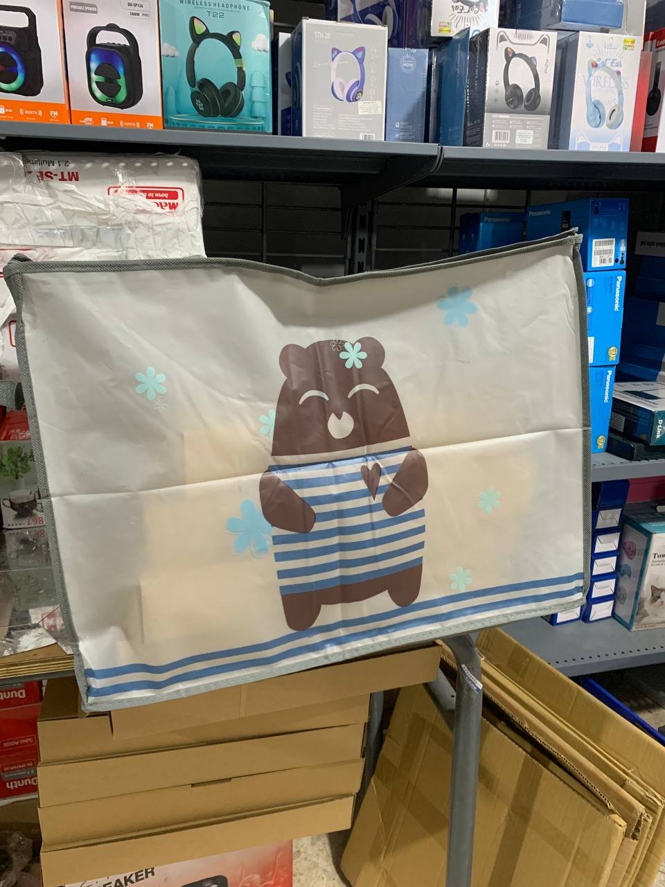 Pack 2 Sac de rangement Pliable pour vêtements à motifs de dessins animés Grande capacité - طقم2 قطع حقيبة تخزين ذات سعة كبيرة لللحاف والملابس
