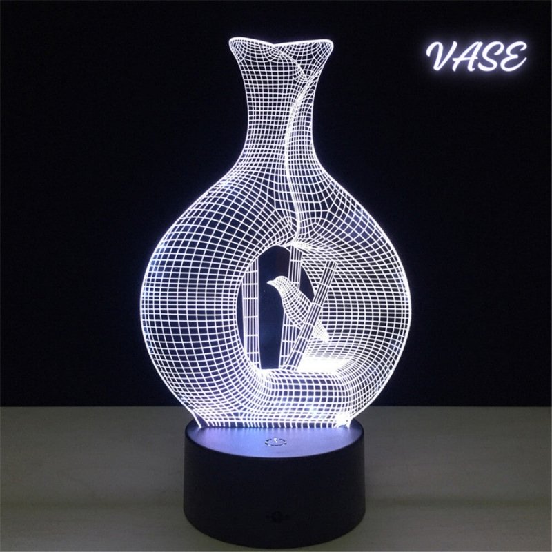 Lampe Veilleuse de bureau 3D 7 lumières changeantes de couleurs En Acrylique