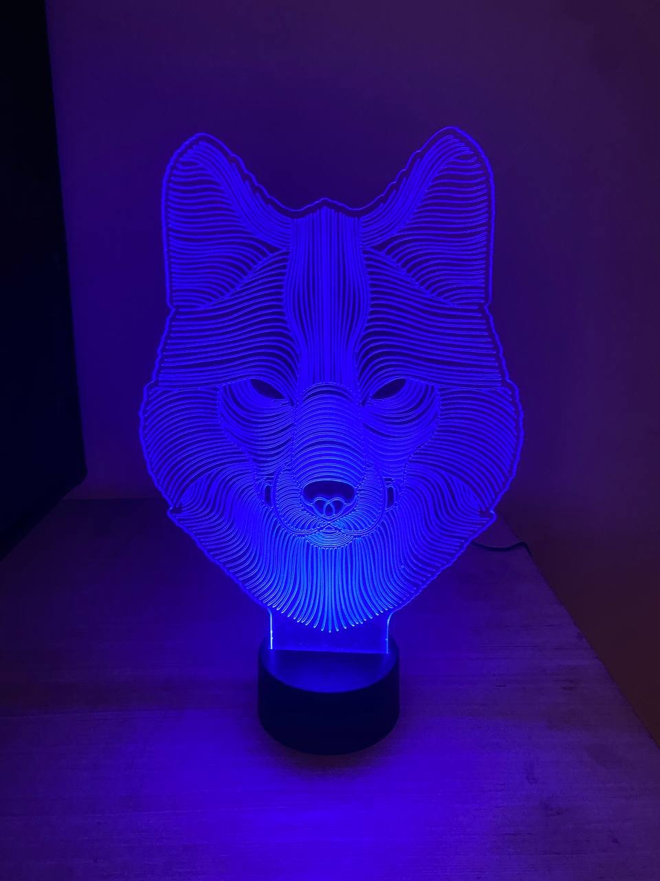 Lampe Veilleuse de bureau 3D 7 lumières changeantes de couleurs En Acrylique