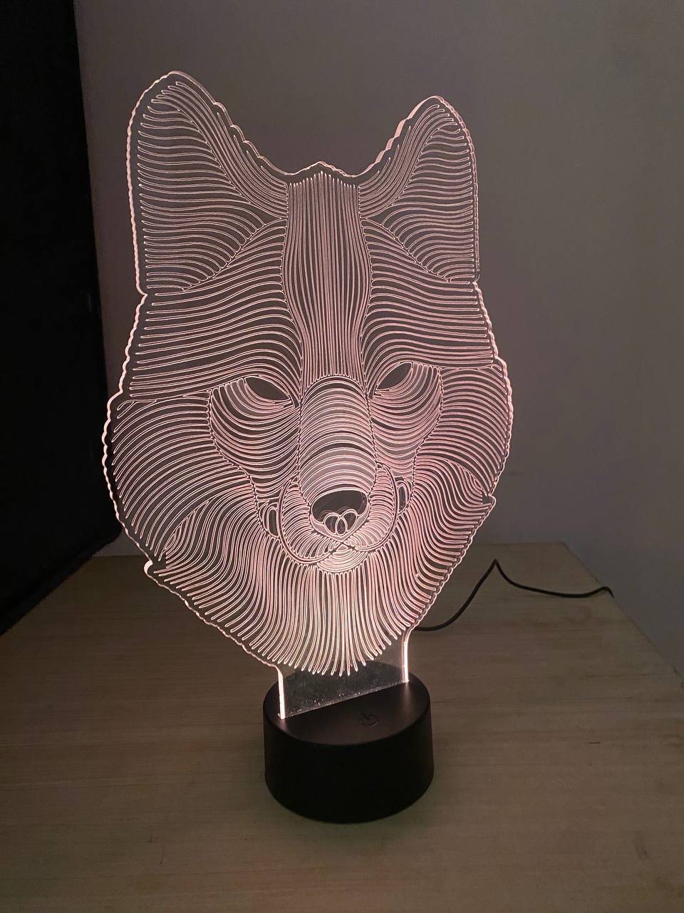 Lampe Veilleuse de bureau 3D 7 lumières changeantes de couleurs En Acrylique