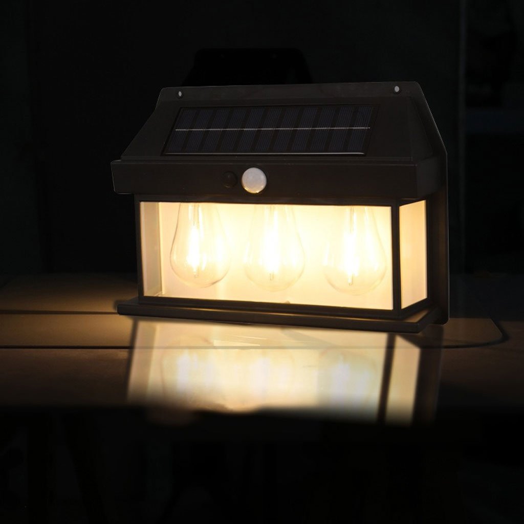 Triple Lanterne Vintage Bougie, nouvelle lampe murale à induction solaire