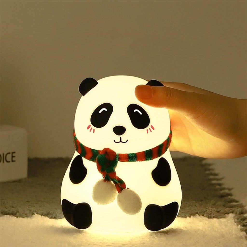Veilleuse Forme de Panda Silicone Rechargeable Pour Bébé