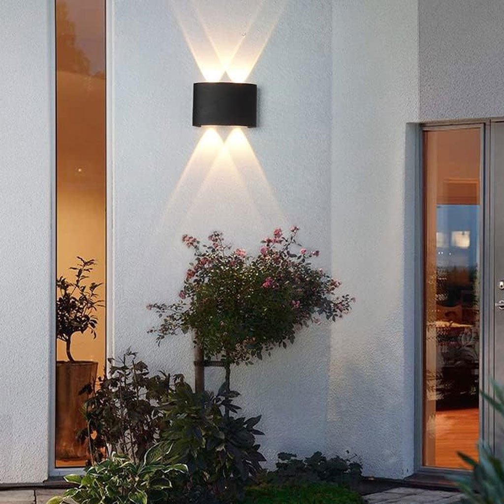 Applique Murale LED 4W D’Éclairage Extérieur 2 Lampes en PP