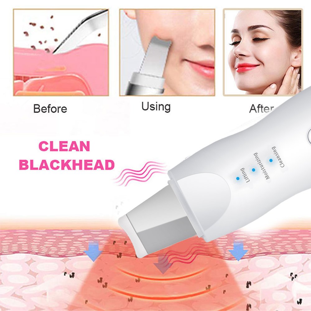 Pack de Beauté Appareil Ultrasonic purificateur points noir et Rasoir Electrique 4en1