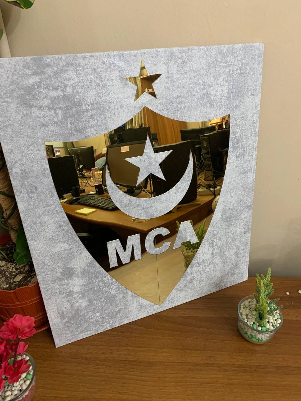 Cadre en Acrylique Effet Gold Miroir Motif Club MCA