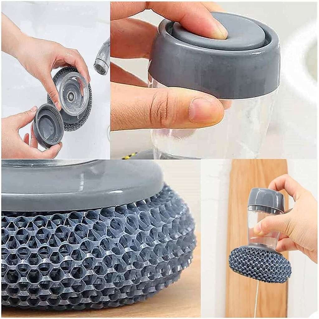 Brosse à Main avec Distributeur de Savon pour Cuisine – فرشاة يدوية بموزع صابون للمطبخ