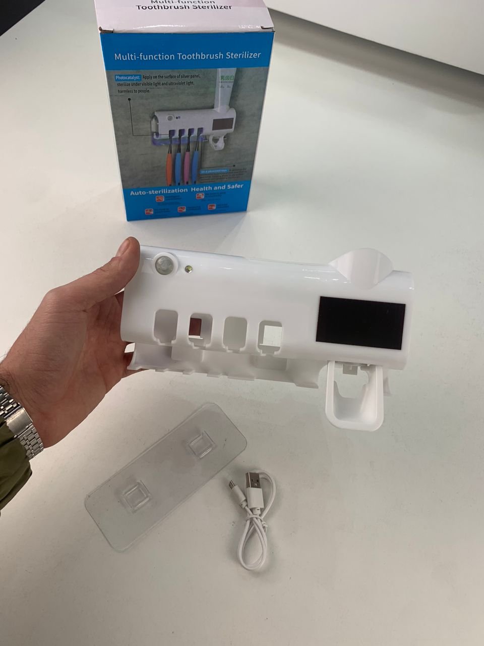 Support de Brosse à Dents UV avec Distributeur Dentifrice