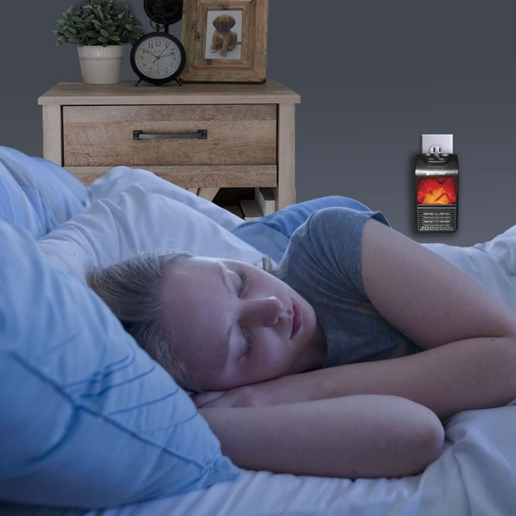 Chauffage Électrique Portable avec Effet Flamme 3D – مدفأة كهربائية محمولة بتأثير اللهب ثلاثي الأبعاد