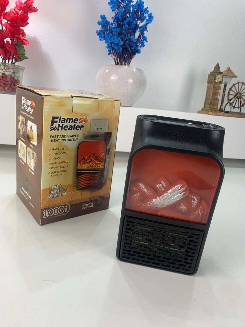 Chauffage Électrique Portable avec Effet Flamme 3D – مدفأة كهربائية محمولة بتأثير اللهب ثلاثي الأبعاد