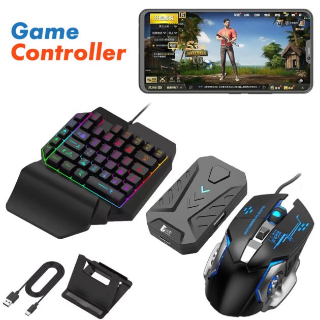 Mix Pro Clavier Souris 4en1 Pour smartphone Gaming PUBG-Fortnite