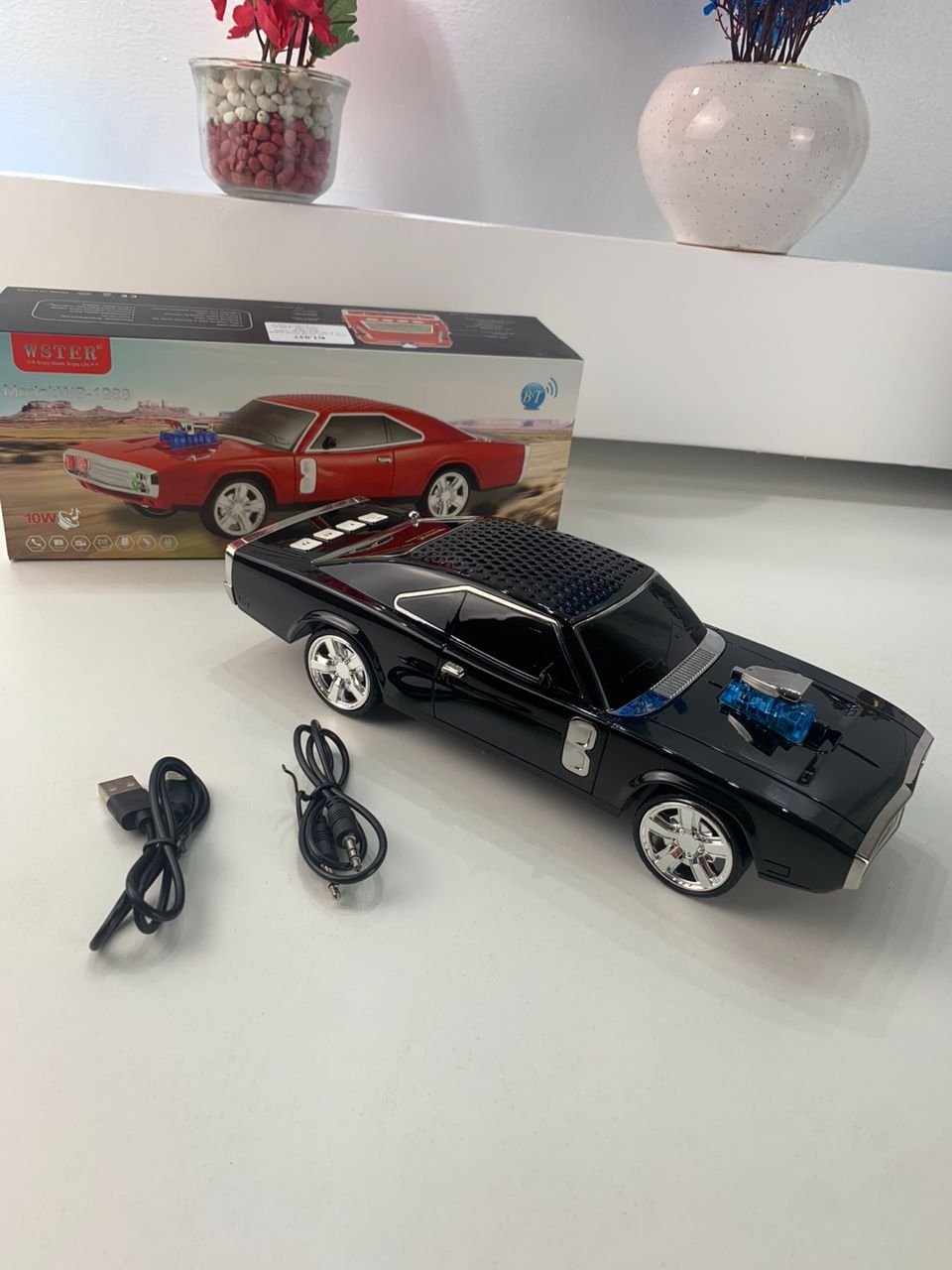 Voiture Haut-Parleur Bluetooth Sans Fil Rechargeable WSTER CAR 1968 – سيارة مكبر صوت بلوتوث لاسلكي