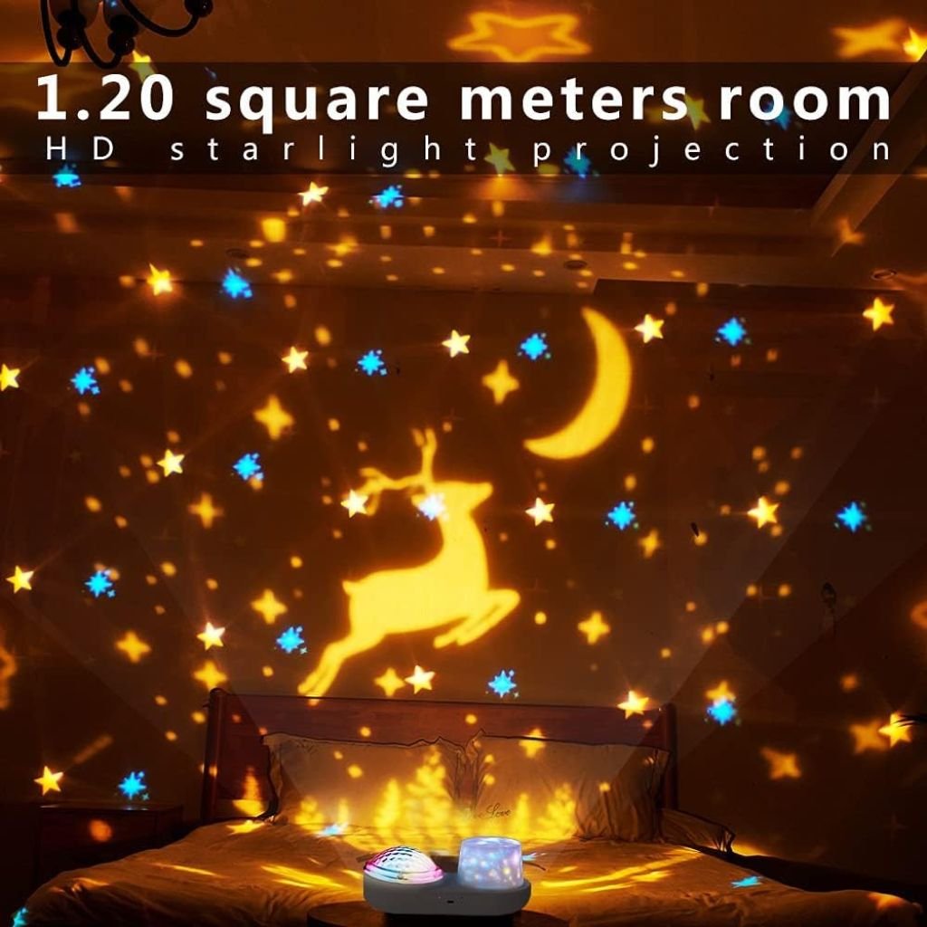 Projecteur de ciel étoilé pour enfants 2en1 - جهاز عرض ضوء ليلي بتصميم سماء النجوم للاطفال