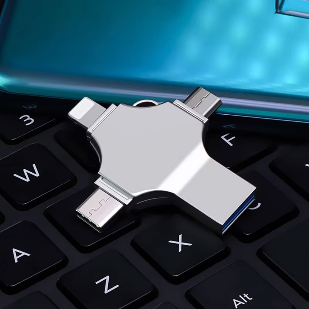 Clé USB 256GB i-Flash - 4 en 1 (Lightning + Micro + USB et Type-C Ports )
