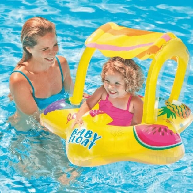 Intex Bouee enfant Avec un auvent intégré pour se protéger des rayons du soleil  56573NP