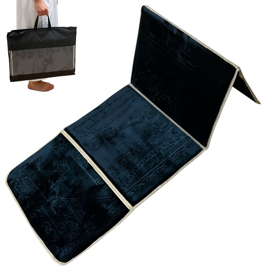 Tapis de Prière Sultan Pliable avec Dossier – سجادة صلاة سلطان قابلة للطي مع مسند ظهر