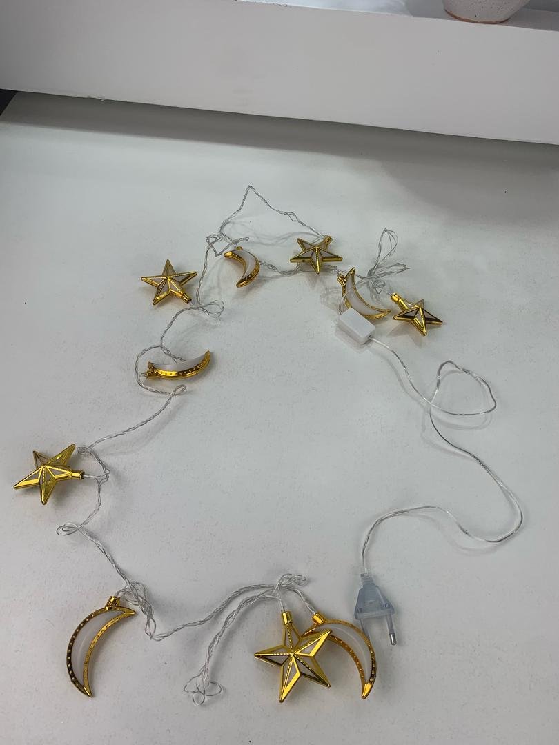 Guirlande Lumineuse Eid et Ramadan LED 10pcs - إضاءة رمضان على شكل قمر ونجمة