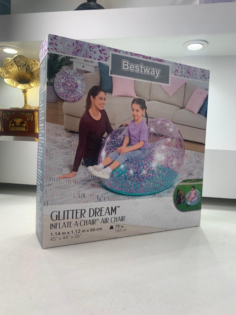 Fauteuil Gonflable Géant Glitter Dream114x112x66 cm Bestway 75115 – أريكة قابلة للنفخ