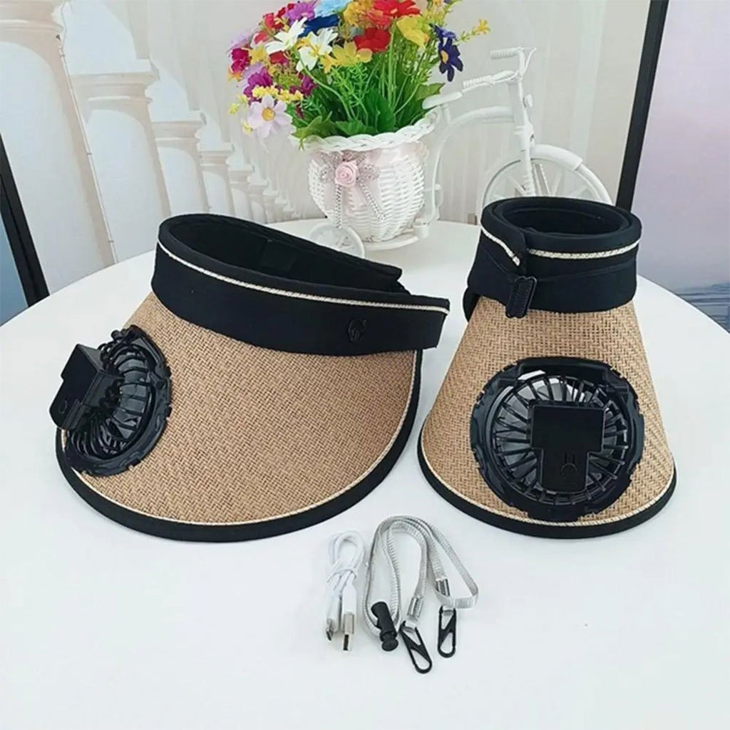 Casquette d’été avec Ventilateur de Refroidissement – قبعة مع مروحة تعمل بالطاقة الشمسية