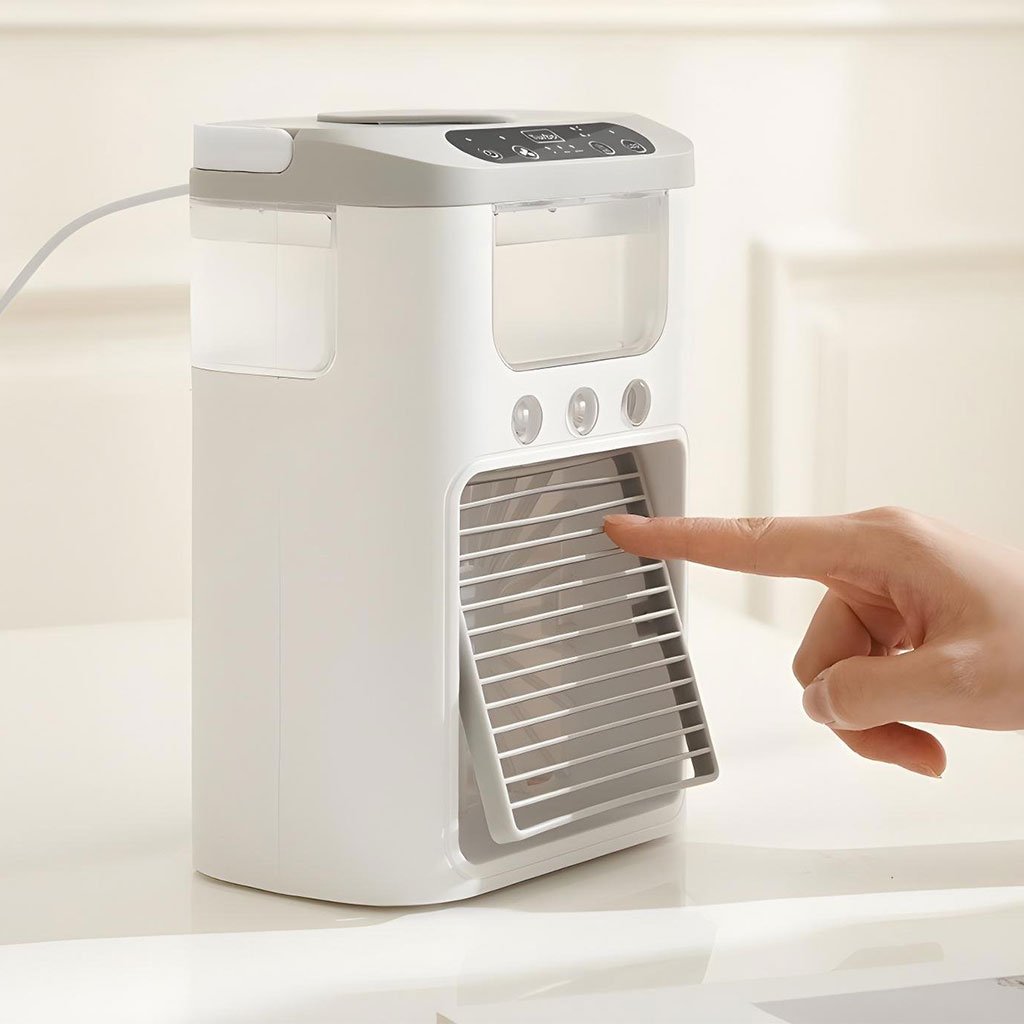 Climatiseur Portable et Refroidisseur d’air brumisateur – مبرد محمول ومعطر جو 2في1