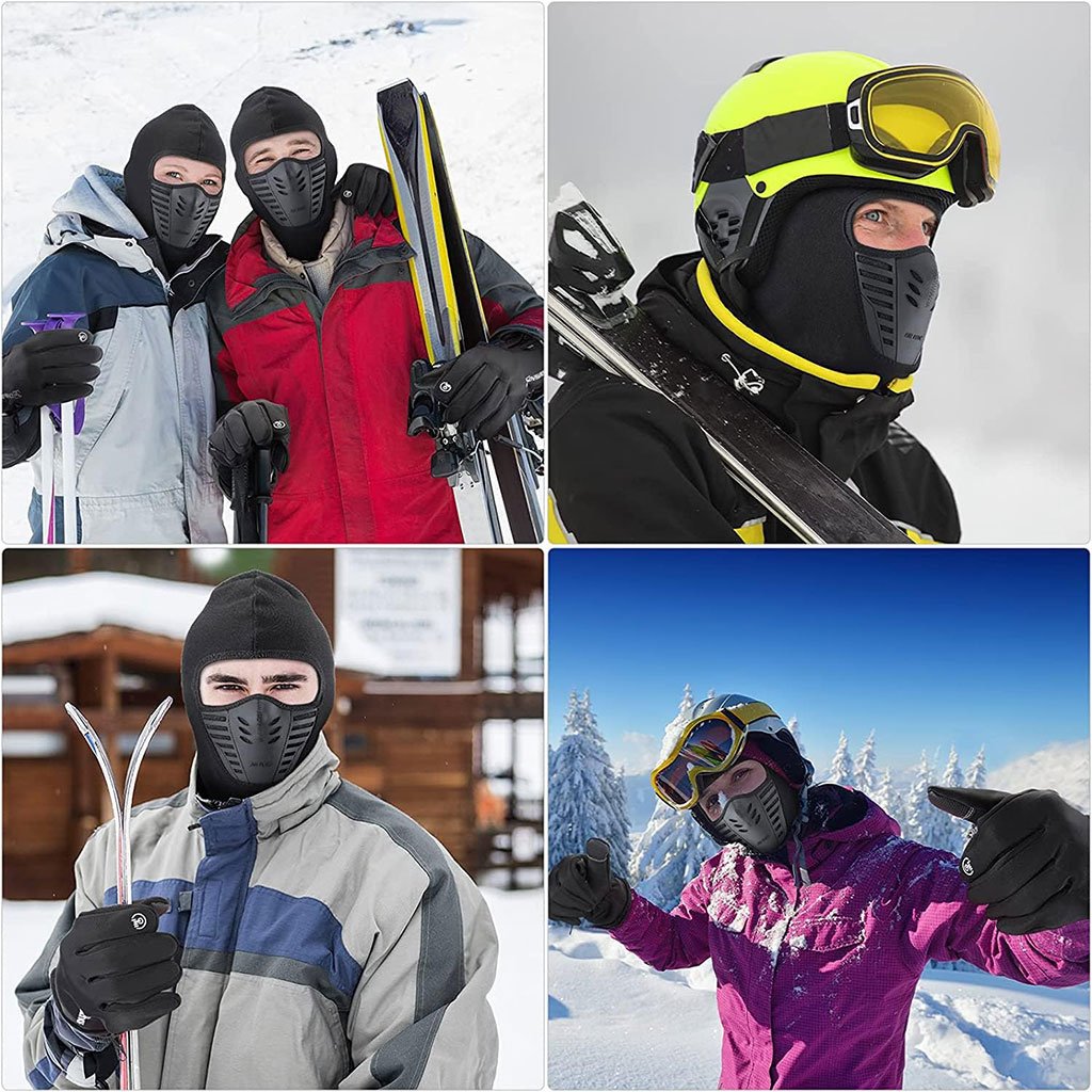 Pack Cagoule d’hiver Excefore avec gants thermiques pour écran tactile – طقم قناع وجه مع قفازات شتوية
