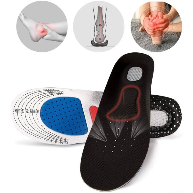 Semelles Gel Orthopédique pour amorti Les chocs et soulage Les épines calcanéennes