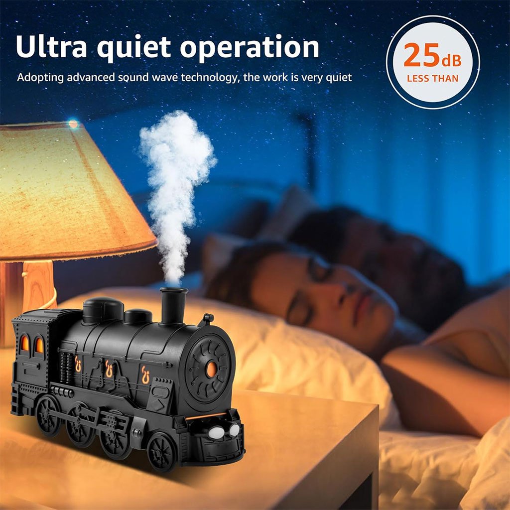 Train Diffuseur D Huiles Essentielles et Humidificateur Ultra-Silencieux de 300ml – معطر جو على شكل قطار