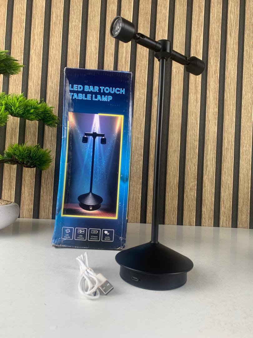 Lampe de bureau LED rétro à double tête rotative à 360 degré – مصباح مكتب بعدة أوضاع إضاءة