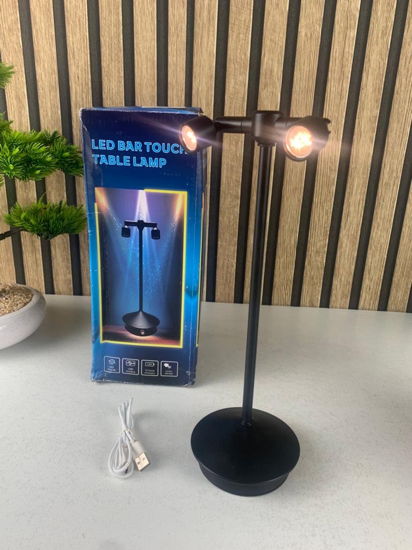 Lampe de bureau LED rétro à double tête rotative à 360 degré – مصباح مكتب بعدة أوضاع إضاءة