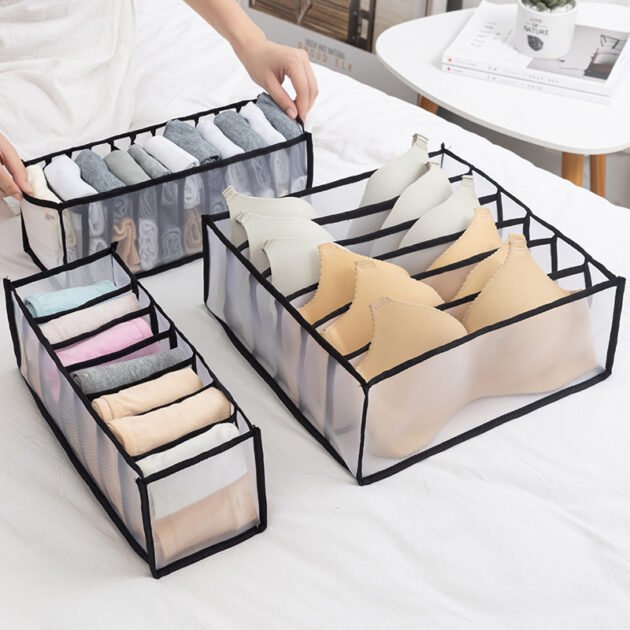 Organisateur de Sous-Vêtement Transparent 3PCS dans Tiroirs