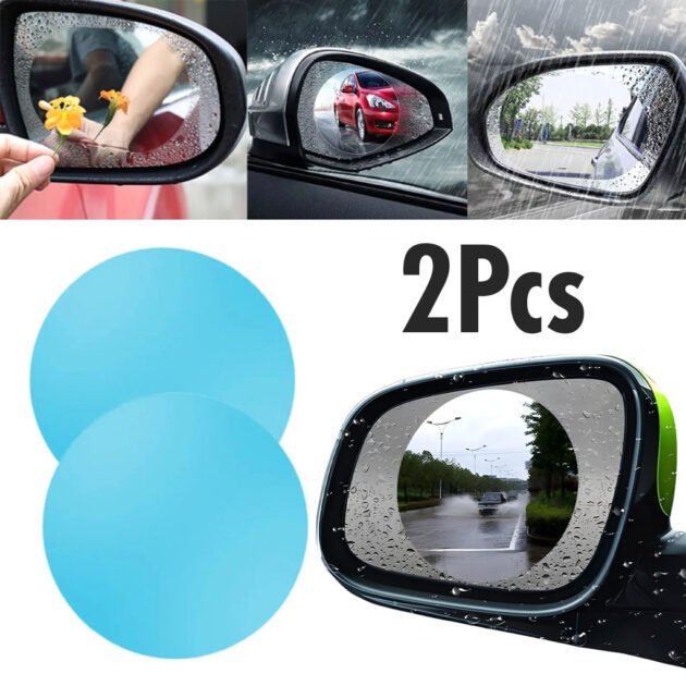 Film de Rétroviseur étanche Anti-Buée pour Voitures 2Pcs – ملصقات مرآة جانبية للسيارة