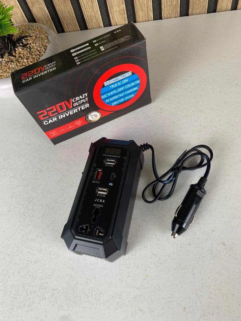 Inverter de voiture 12V 24V à 220V multiports super fast charge – محول التيار الكهربائي في السيارة